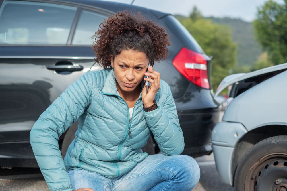 woman showing how to Handle a Fender Bender Accident in California