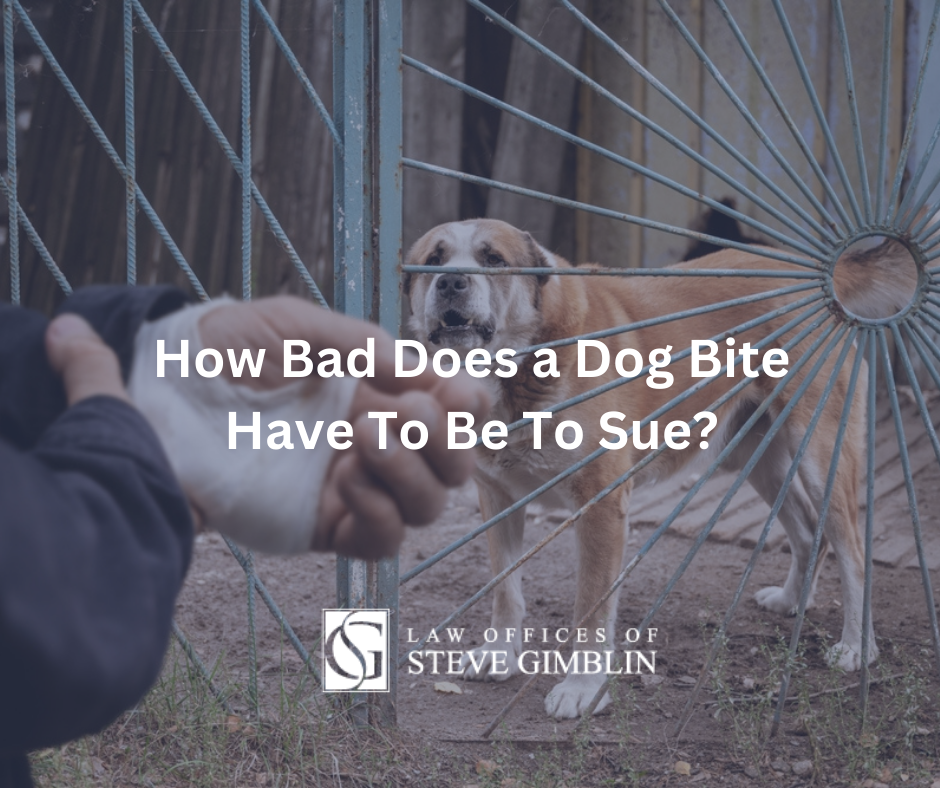 How Bad Does a Dog Bite Have To Be To Sue?